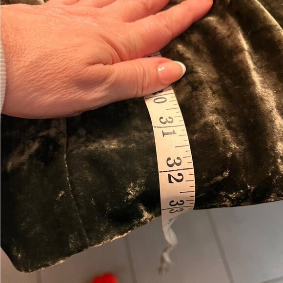 NWT Frame Panne Crushed Velvet Wide Leg Trousers in Deep Moss Size 6 - Picture 13 of 13